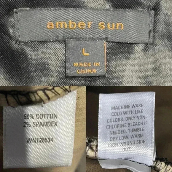 Animal Print Corduroy Jacket Biker Zip Up Brown Black Pockets Classic Coat Large - Picture 3 of 9